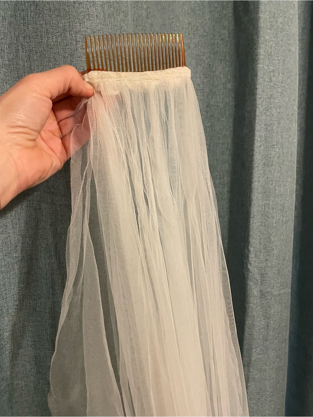Ivory Tulle Hair Comb Veil